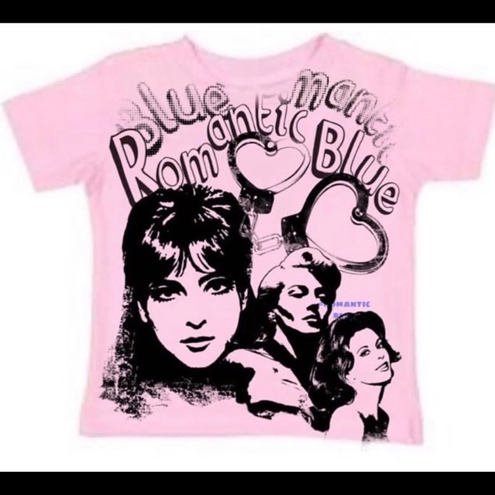 romantic blue trio tee